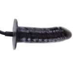 BAILE - CZARNE ŻYŁKOWANE DILDO POMPOWANE 16 CM