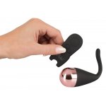 BELOU - JAJECZKO WIBRACYJNE ZE STYMULATOREM ŁECHTACZKI CZARNY