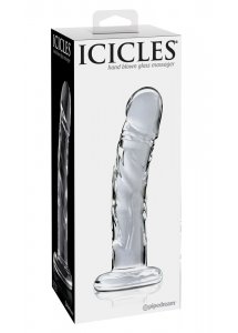 ICICLES - REALISTYCZNE ZAKRZYWIONE SZKLANE DILDO