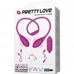 PRETTY LOVE - PODWÓJNY WIBRATOR BICZ ELASTYCZNY FIOLETOWY