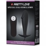 PRETTY LOVE - REALISTYCZNE DILDO ANALNE Z WIBRACJAMI CZARNE