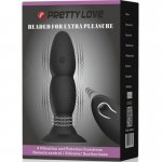 PRETTY LOVE - WIBRACYJNY PLUG ANALNY Z PILOTEM CZARNY