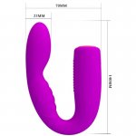 PRETTY LOVE - ELASTYCZNY WIBRATOR KSZTAŁT LITERY C STYMULUJĄCY PUNKT-G