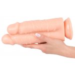 REALISTIXXX - PODWÓJNE NATURALNE DILDO DŁUGIE I SZEROKIE 26CM