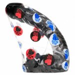 REALISTYCZNE ZAKRZYWIONE DILDO 19 CM ALL BLACK