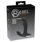 REBEL - KOREK ANALNY DLA MĘŻCZYZN ZE STYMULATOREM KROCZA CZARNY