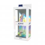 X RAY - UPRZĄŻ Z 3 PIERŚCIENIAMI + PRZEZROCZYSTE DILDO 16.5CM