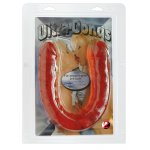 YOU2TOYS - ZAKRZYWIONE PODWÓJNE DŁUGIE DILDO 43CM CZERWONE