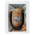 YOU2TOYS - ZAKRZYWIONE PODWÓJNE DŁUGIE DILDO 43CM CZARNE