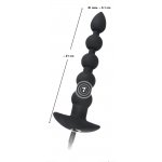 WIBRACYJNY KOREK ANALNY KORALIKI-BLACK VELVETS