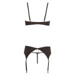 ALBIERTA FINA - SEKSOWNY BŁYSZCZĄCY ZESTAW BIUSTONOSZ STRINGI I PAS