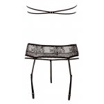 ALBIERTA FINA - 3-CZĘŚCIOWY KORONKOWY ZESTAW STRINGI PAS DO POŃCZOCH I BIUSTONOSZ