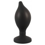 ANOS - NADMUCHIWANY KOREK ANALNY Z WIBRACJĄ CZARNY