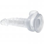 BAILE - REALISTYCZNE ŻELOWE DILDO Z PRZYSSAWKĄ PRZEZROCZYSTE 16.7CM