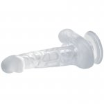 BAILE - REALISTYCZNE ŻELOWE DILDO Z PRZYSSAWKĄ PRZEZROCZYSTE 16.7CM