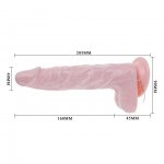 BAILE - REALISTYCZNY WIBRATOR Z PILOTEM ROTACYJNY CIELISTY 20 CM