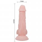 BAILE - ULTRA REALISTYCZNE DILDO Z PRZYSSAWKĄ CIELISTE 16.5CM