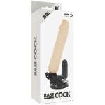 BASECOCK - REALISTYCZNY WIBRATOR NA PILOTA CIELISTY 20CM