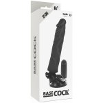 BASECOCK - REALISTYCZNY WIBRATOR NA PILOTA CZARNY 21CM