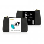 COQUETTE - SREBRNY KOREK ANALNY Z NIEBIESKIM KRYSZTAŁEM M 3,5X8CM