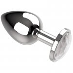 COQUETTE - SREBRNY KOREK ANALNY Z KRYSZTAŁEM S 2,7X8CM