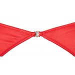 COTTELLI LINGERIE - 3-CZĘŚCIOWY ZESTAW BIUSTONOSZ STRINGI I PAS DO POŃCZOCH CZERWONY