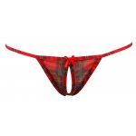 COTTELLI LINGERIE - BIUSTONOSZ KORONKOWY Z MINI SPÓDNICZKĄ W KRATĘ