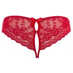 COTTELLI LINGERIE - MAJTECZKI Z KWIATOWEJ KORONKI WYCIĘTE Z TYŁU CZERWONE