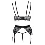 ALBIERTA FINA - KORONKOWY BIUSTONOSZ PAS DO POŃCZOCH I STRINGI BEZ KROCZA