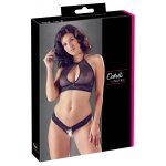 COTTELLI LINGERIE - BIUSTONOSZ BRALETKA Z KORONKĄ I STRINGAMI Z ŁAŃCUSZKIEM