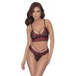 COTTELLI LINGERIE - SEKSOWNY KOMPLET Z ELEGANCKĄ KORONKĄ I TASIEMKAMI
