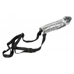 CRYSTAL - PRZEZROCZYSTA NAKŁADKA NA PENISA Z PASKIEM 21CM