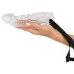 CRYSTAL - PRZEZROCZYSTA NAKŁADKA NA PENISA Z PASKIEM 21CM