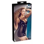 CZARNA WINYLOWA MINI SUKIENKA/VINYL DRESS WITH STRINGS