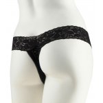 FETISH - CZARNY MAŁY VIBRO-BULLET Z PILOTEM I 10 TRYBAMI WIBRACJI ORAZ STRINGAMI