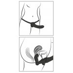 FETISH FANTASY SERIES - STRAP-ON Z REALISTYCZNYM PODWÓJNYM DILDO + PILOT