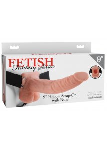 FETISH FANTASY SERIES - STRAP-ON Z NATURALNYM ZAKRZYWIONYM CIELISTYM DILDO