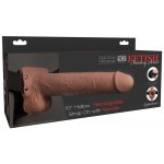 FETISH FANTASY SERIES - STRAP-ON Z WIBRATOREM I DZIURĄ NA PENISA + PILOT