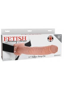 FETISH FANTASY SERIES - UPRZĄŻ STRAP-ON Z DUŻYM PUSTYM DILDO 29CM