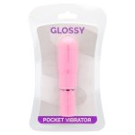 GLOSSY - WODOODPORNY KIESZONKOWY WIBRATOR GŁĘBOKI RÓŻ