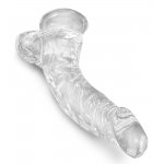 KING COCK CLEAR - REALISTYCZNE PRZEZROCZYSTE DILDO Z JĄDRAMI 19CM