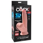 KING COCK PLUS - REALISTYCZNE DILDO Z JĄDRAMI I KULKAMI W ŚRODKU 21.5CM