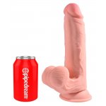 KING COCK PLUS - REALISTYCZNE DILDO Z JĄDRAMI I KULKAMI W ŚRODKU 26CM