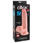 KING COCK PLUS - REALISTYCZNE DILDO Z JĄDRAMI I KULKAMI W ŚRODKU 26CM