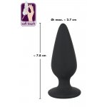 KOREK ANALNY STOŻKOWY CIĘŻKI MAŁY(7,8CM)-BLACK VELVETS