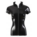 LATE X - DŁUGA TALIOWANA LATEKSOWA KOSZULKA Z SUWAKIEM