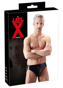 LATE X - OBCISŁE LATEKSOWE MAJTKI/SPODENKI Z PASKAMI