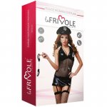 LE FRIVOLE 02797 - SEKSOWNY KOSTIUM POLICJANTKI CZARNY 4 ELEMENTÓW