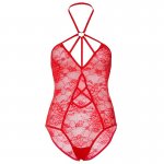 LEG AVENUE - SEKSOWNE KORONKOWE BODY CZERWONE S/M