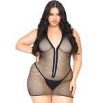 LEG AVENUE - KRÓTKA MINI SUKIENKA Z SIATKI Z SUWAKIEM XL/2XL